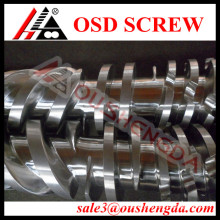 Parallel double screw extruder machine screw barrel and double threaded screw